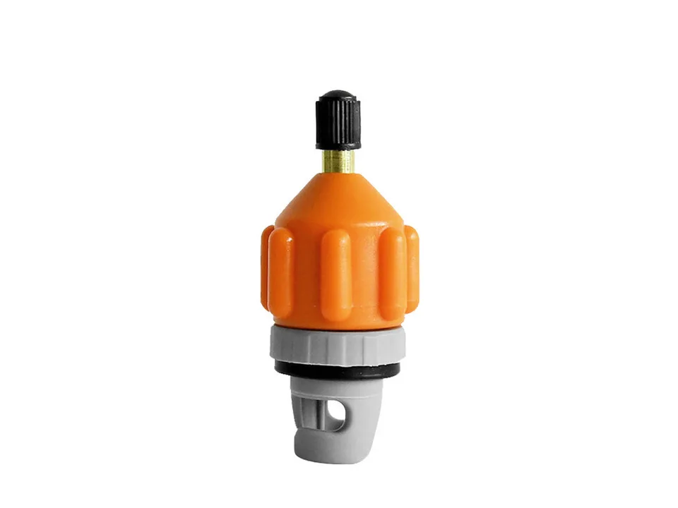 Orange and grey SUP paddle board air valve adapter