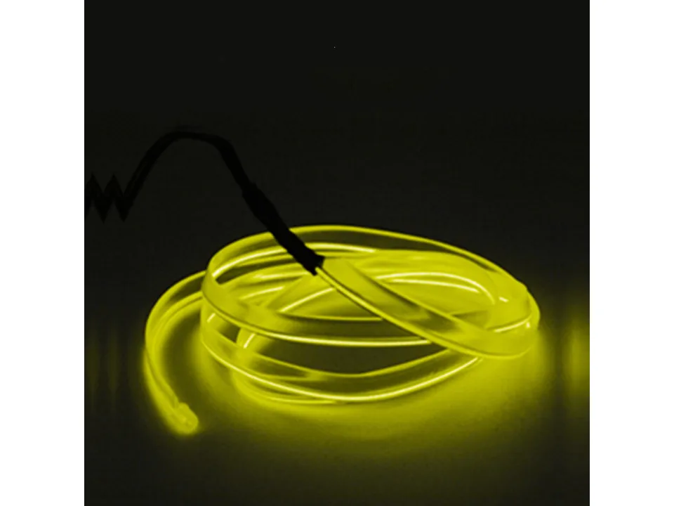 Yellow LED light strip coiled up