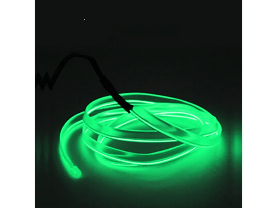 Green LED light strip coiled up