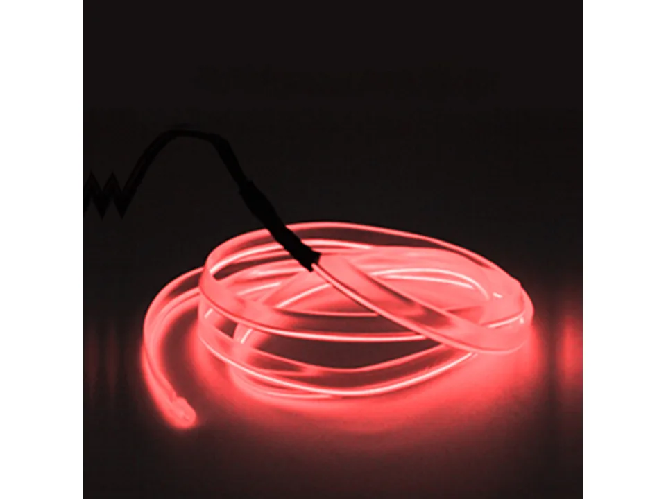 Red LED light strip coiled up