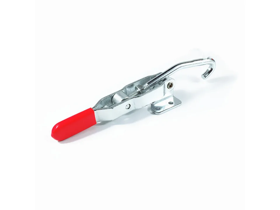 Mechanical pull hook latch clamp in closed position