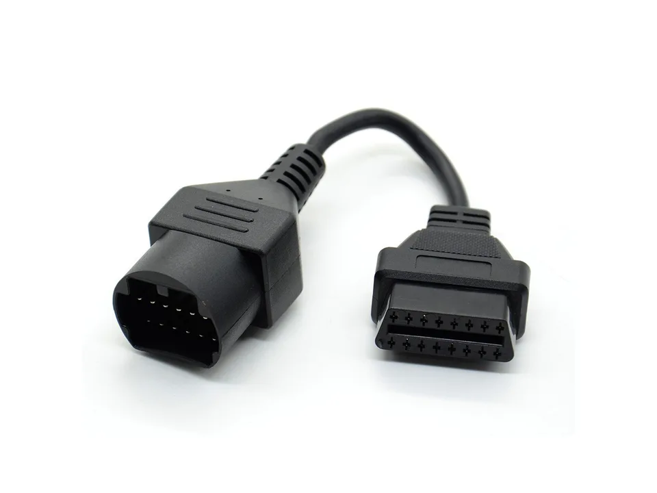 Mazda and Toyota 17-pin to OBD2 16-pin diagnostic adapter cable