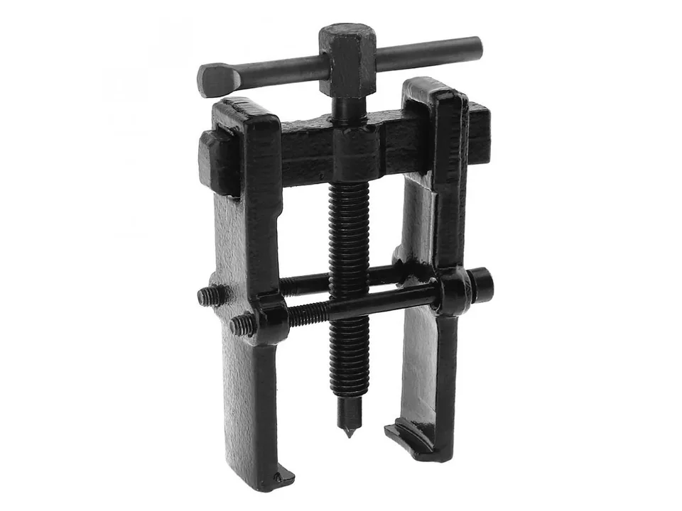 Two-jaw bearing puller tool in black metal