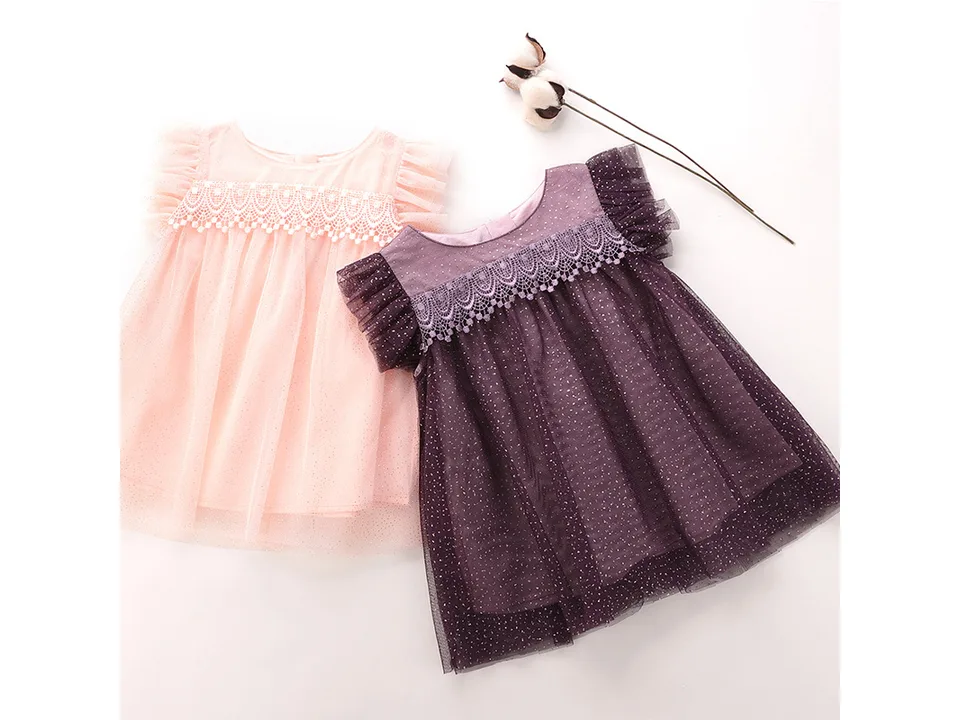 Pink and purple princess dresses displayed together