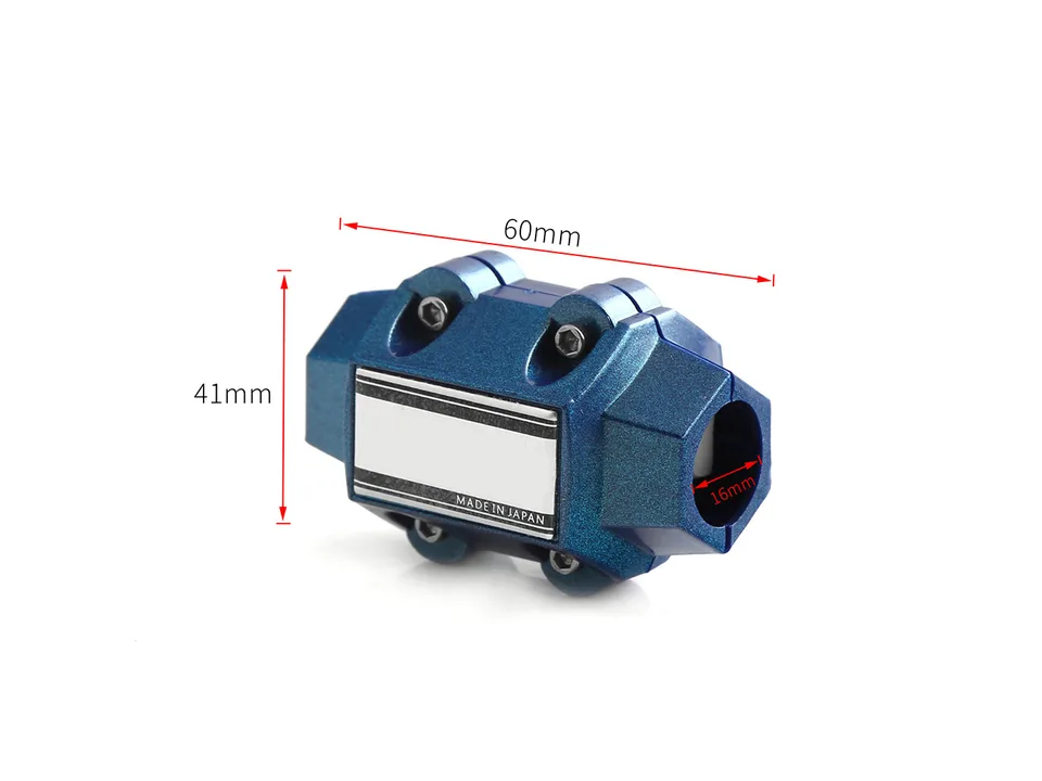 Blue magnetic fuel saver with dimension labels in millimeters