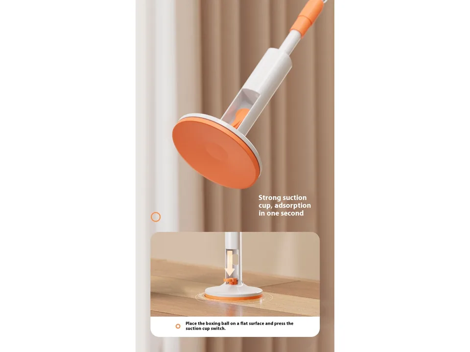 Diagram showing how to attach the suction cup base to a flat surface.