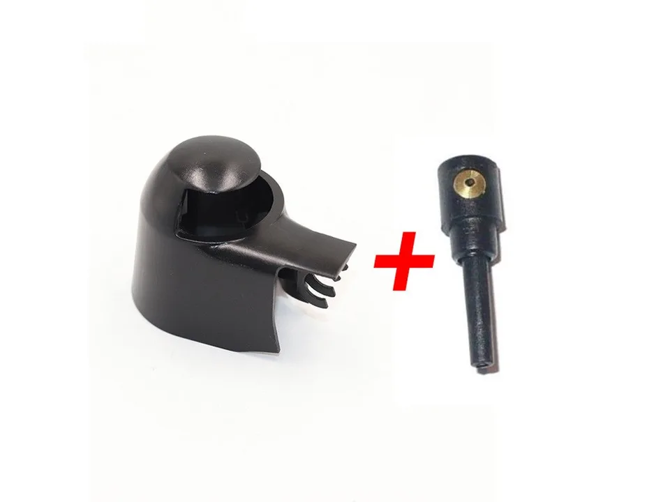 Rear wiper nozzle cover and nozzle jet