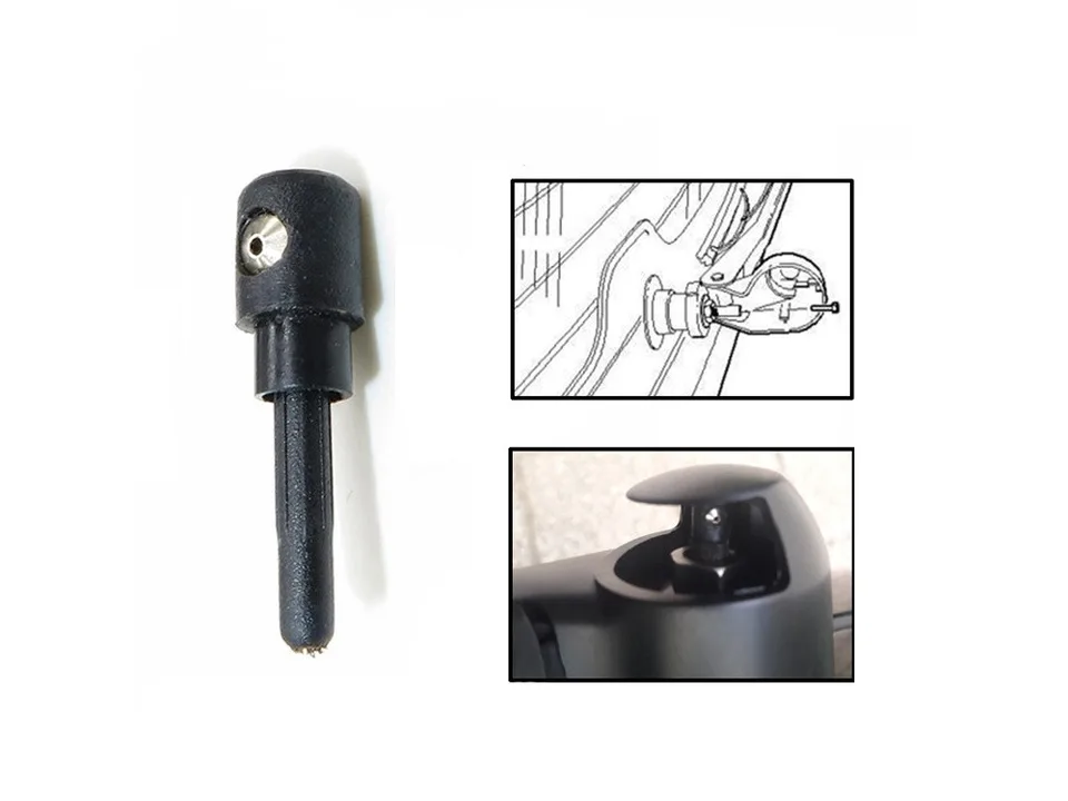 Nozzle jet and installation diagram for rear wiper