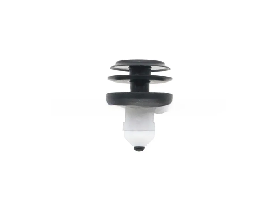 A single car door trim clip on a white background.