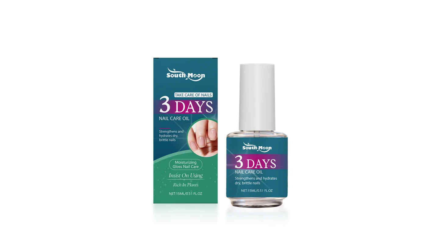 South Moon 3 Days Nail Care Oil bottle and its packaging box.