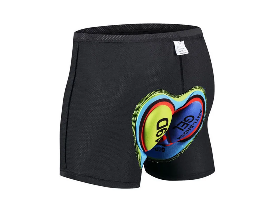 Black cycling shorts showing the gel pad insert.