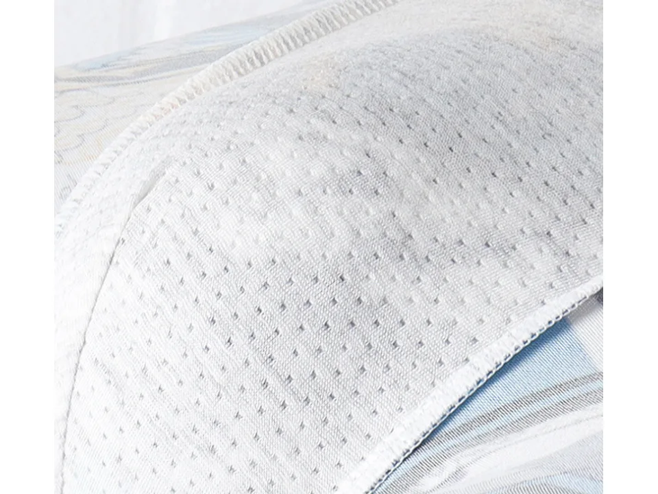 Close-up of the breathable mesh fabric on the inside of the underwear.