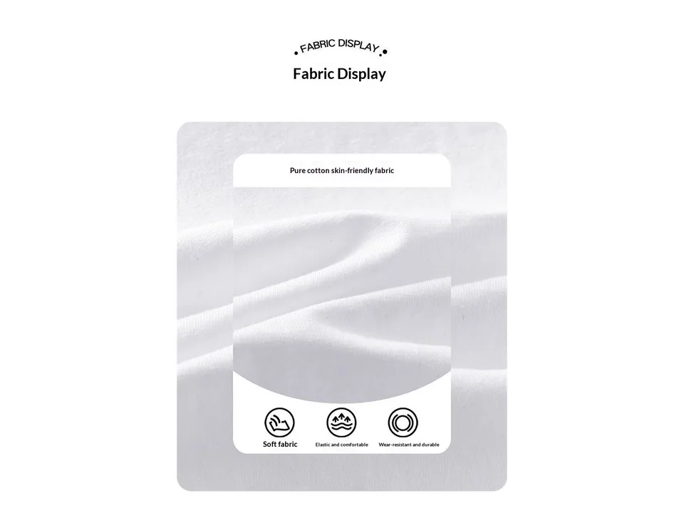 Close-up view of the white cotton fabric texture.