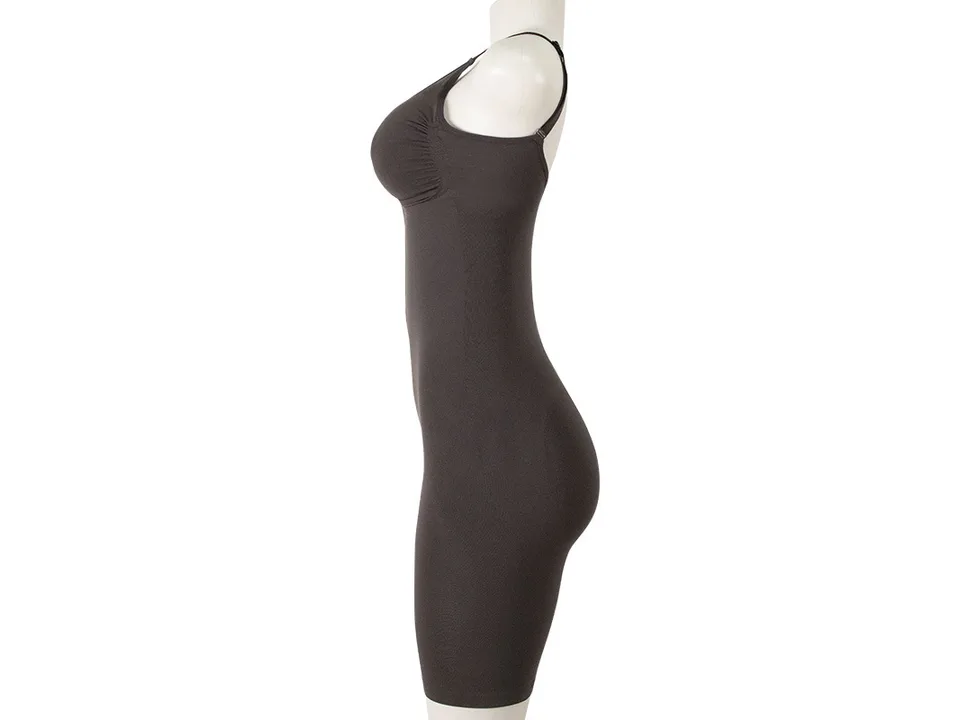 Side view of the shapewear bodysuit on a mannequin.