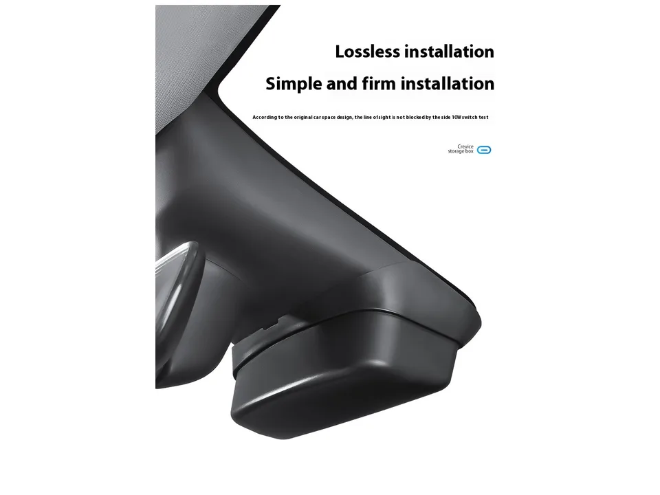 Car glasses case installed on the interior trim of a vehicle.