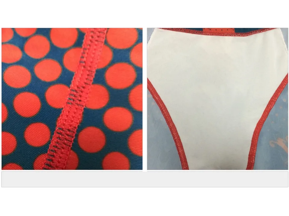 Close-up showing the fabric stitching and the white interior lining of the swimming trunks.