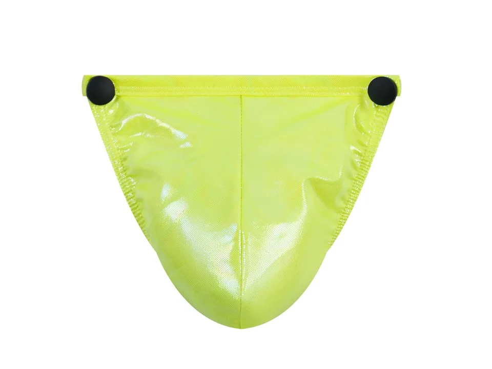 Neon yellow detachable jockstrap pouch