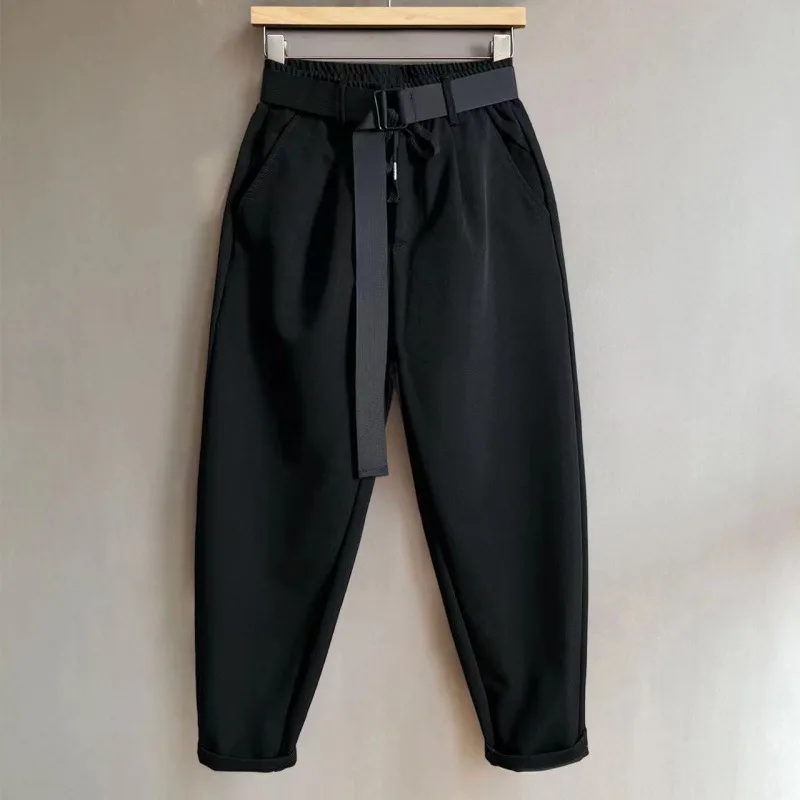 Men's Loose Harem Trousers - Lycra Stretch, Black or Grey, 28 to 38