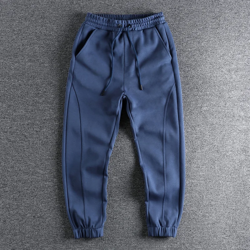 Men's Three-dimensional Cut Comfortable Breathable Sports Casual Pants — Blue, M