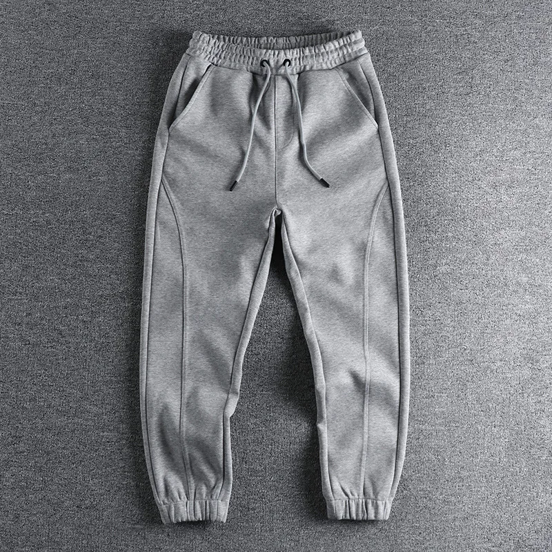 Men's Three-dimensional Cut Comfortable Breathable Sports Casual Pants — Flower Gray, M