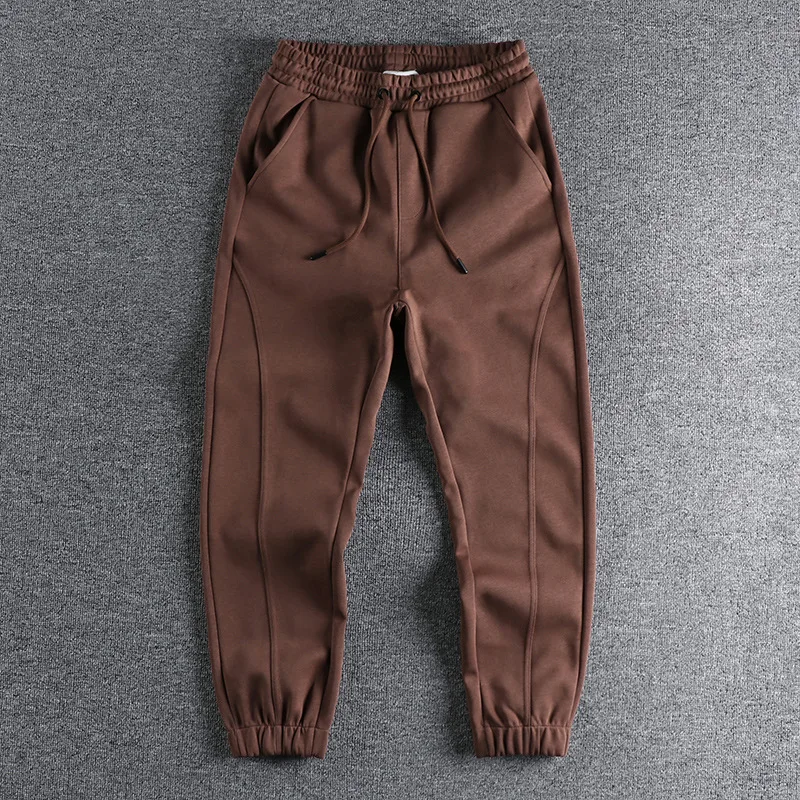 Men's Three-dimensional Cut Comfortable Breathable Sports Casual Pants — Brown, M
