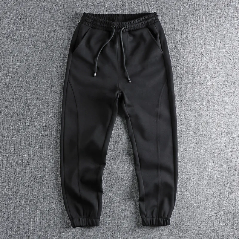 Men's Three-dimensional Cut Comfortable Breathable Sports Casual Pants — Black, 2XL