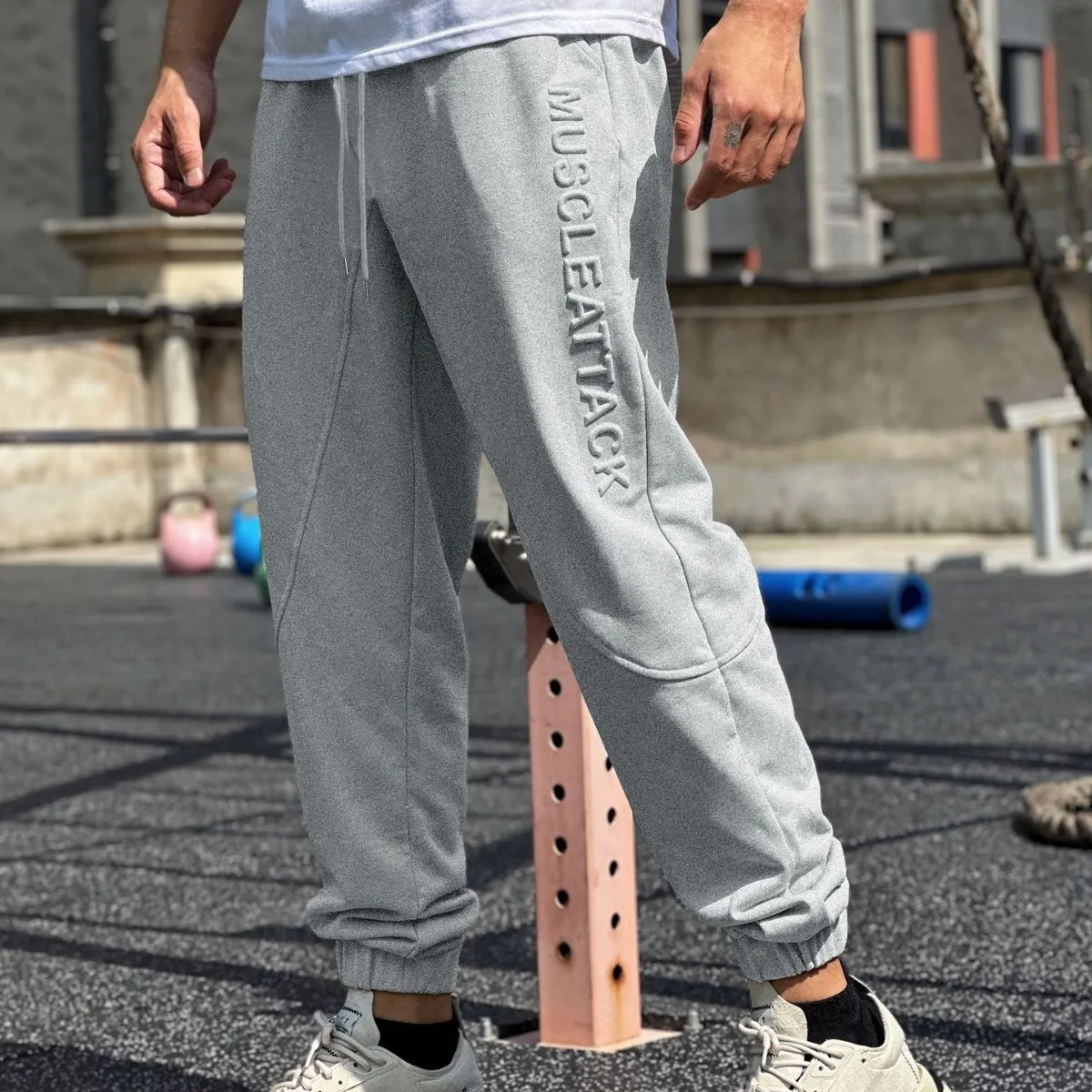Ankle Banded Pants Men's Drawstring Training Loose Track Pants