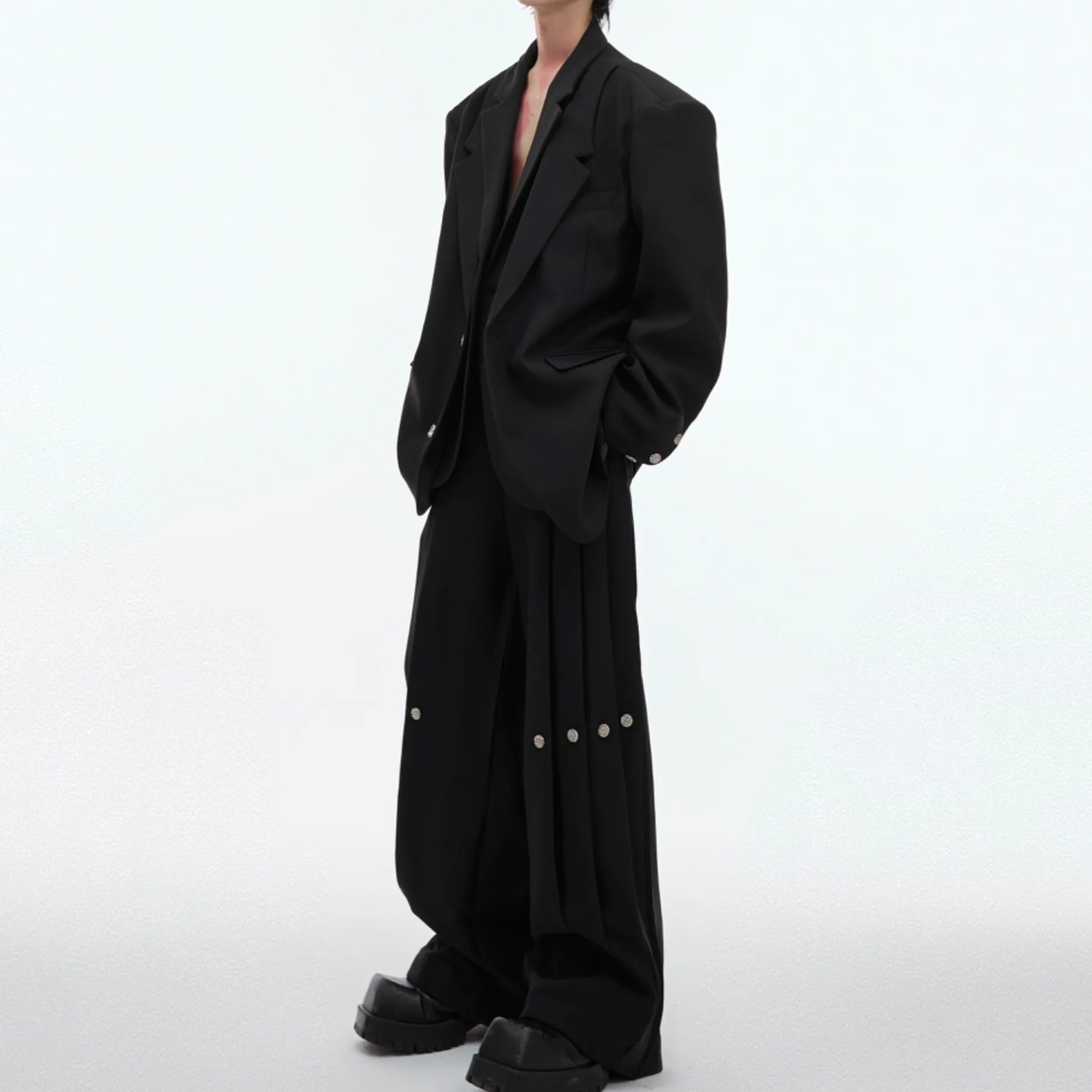 Casual Three-dimensional Cropped Wide-leg Pants