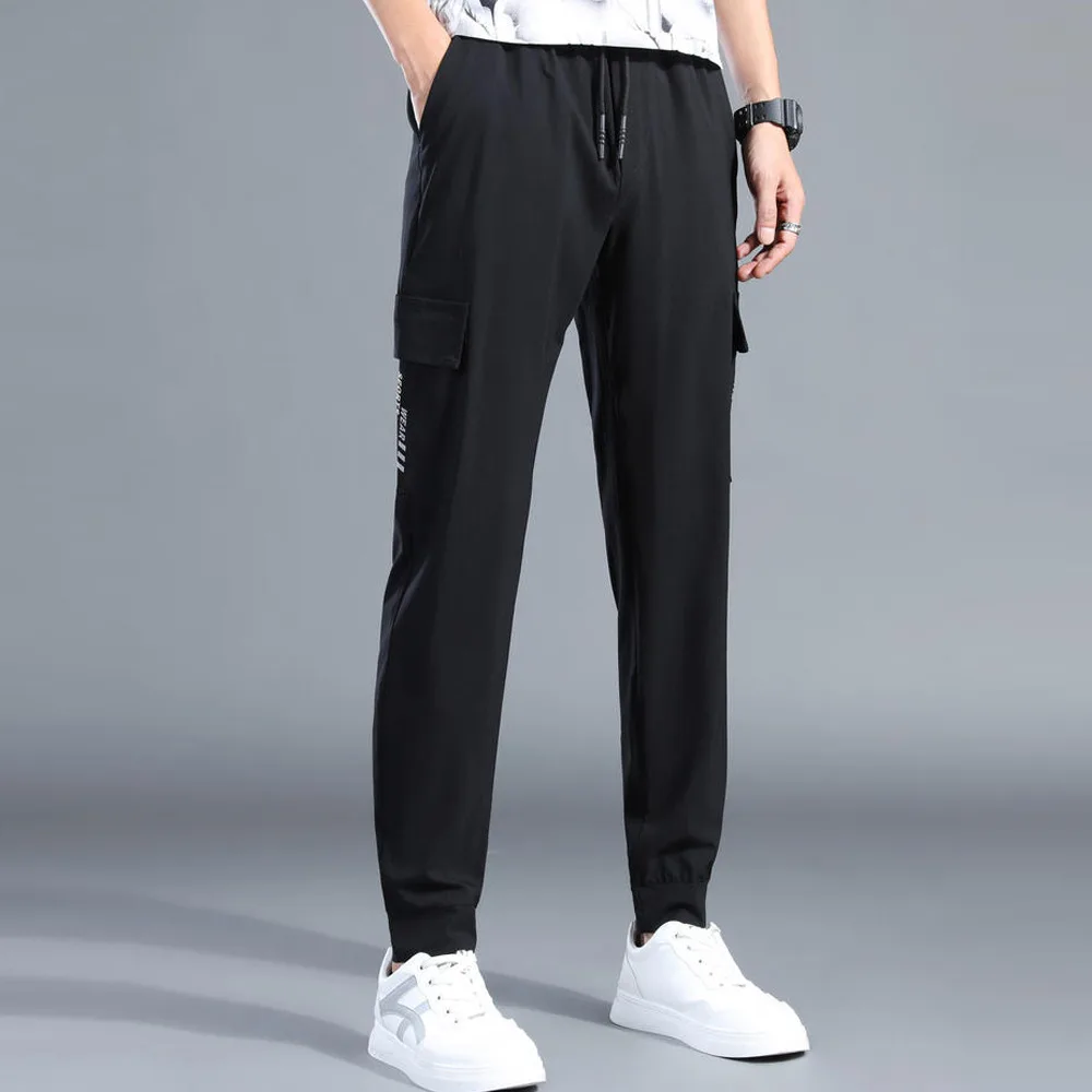 Men's Cropped Trousers - Cotton High Waist, Wear-Resistant, M to 4XL