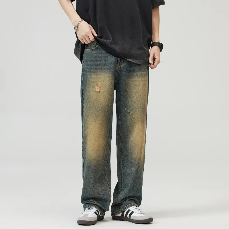 Washed Nano Nostalgic Green Ripped Jeans