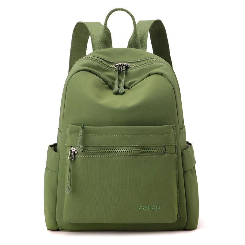 Women's Casual Backpack - Oxford Cloth, Eleven Colours, Everyday and Travel — Matcha Green
