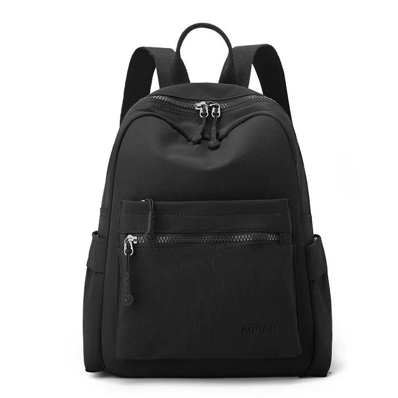 Women's Casual Backpack - Oxford Cloth, Eleven Colours, Everyday and Travel — Classic Black