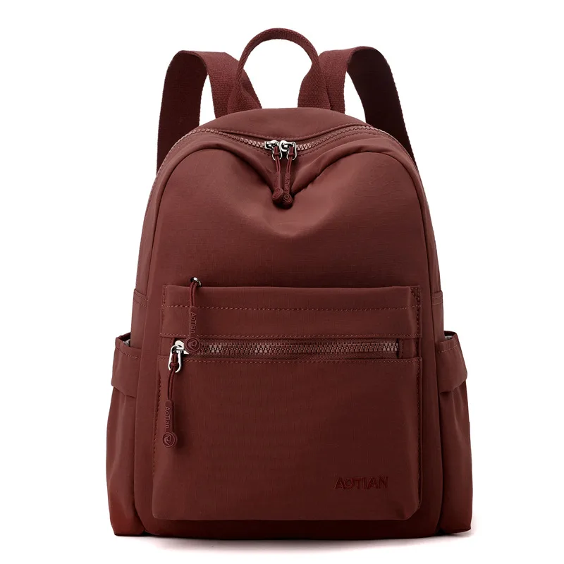 Women's Casual Backpack - Oxford Cloth, Eleven Colours, Everyday and Travel — Caramel Color