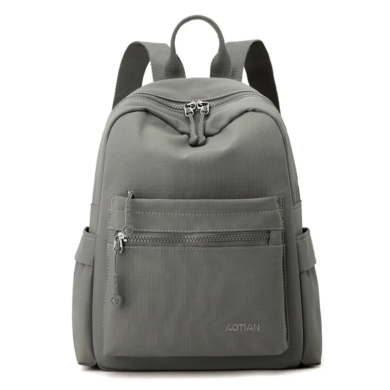 Women's Casual Backpack - Oxford Cloth, Eleven Colours, Everyday and Travel — Cloud Feather Gray