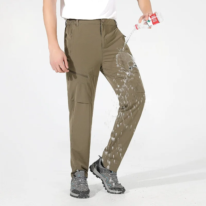 Three-proof Casual Sports Mountaineering Tactical Pants — Light Brown Male, 2XL