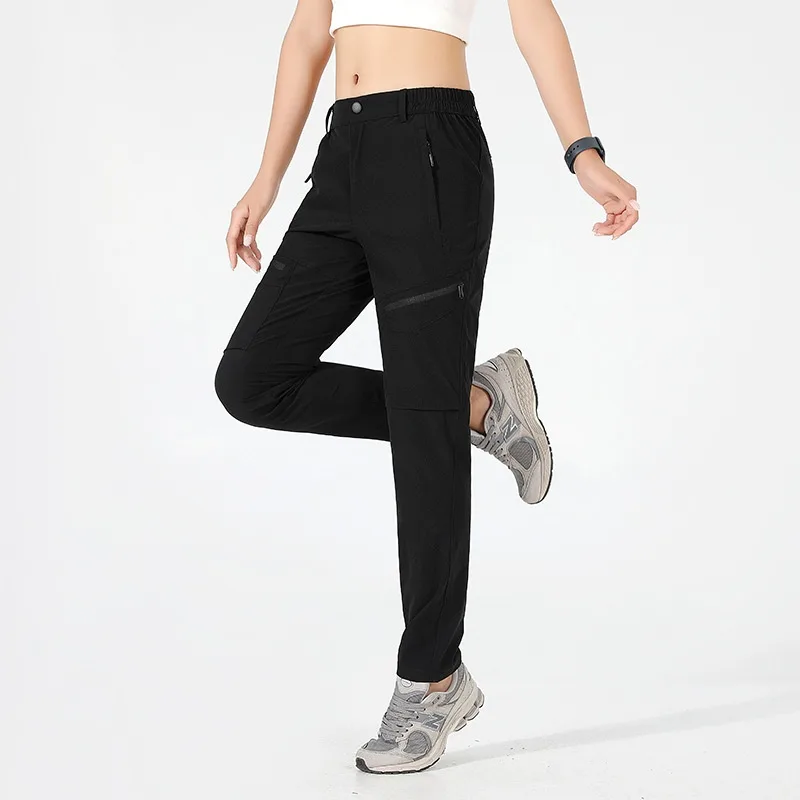 Three-proof Casual Sports Mountaineering Tactical Pants — Black Female, 3XL