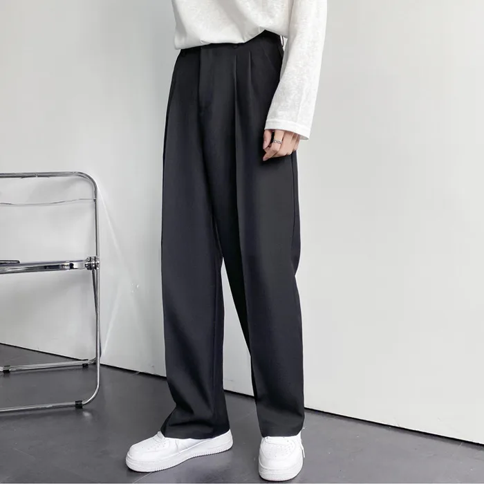 Hong Kong Style Thin Draping Draping Suit Pants for Men
