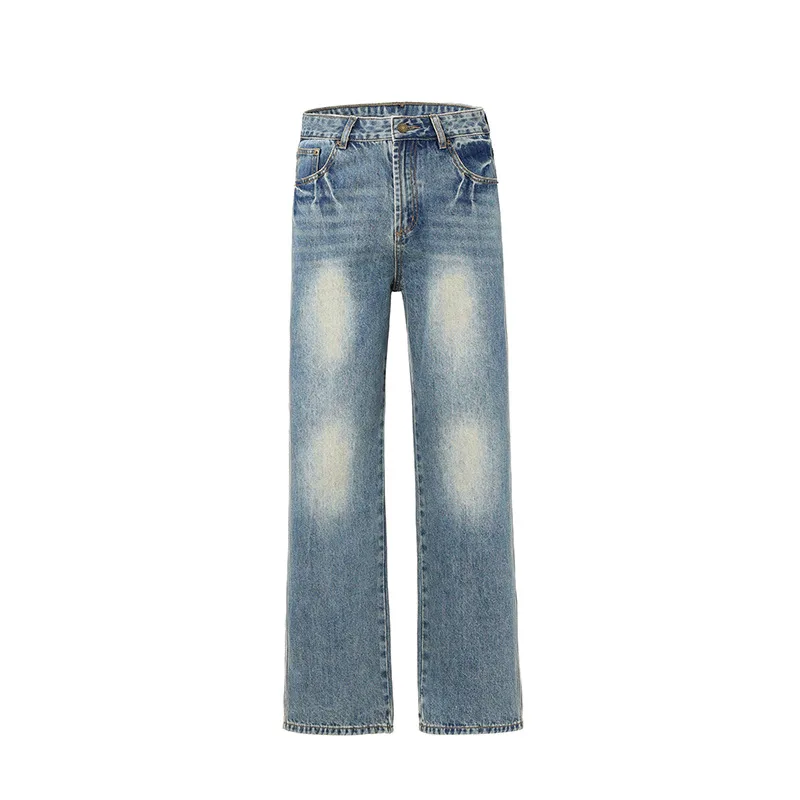 Unisex Straight-Leg Jeans - Loose Cotton Denim, S to 2XL