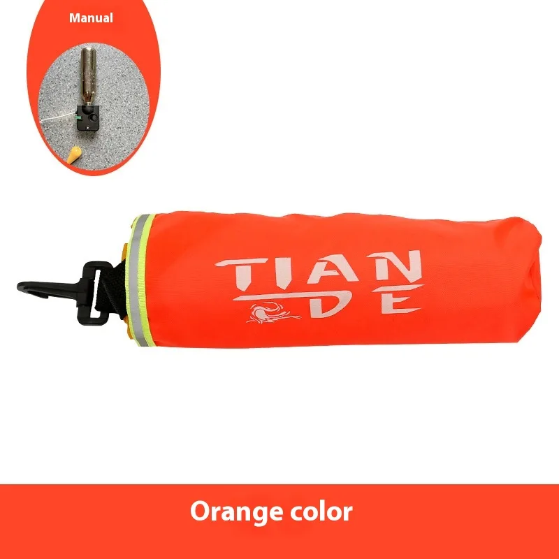 Inflatable Life Jacket - Automatic or Manual Portable Emergency Buoy — Orange Automatic