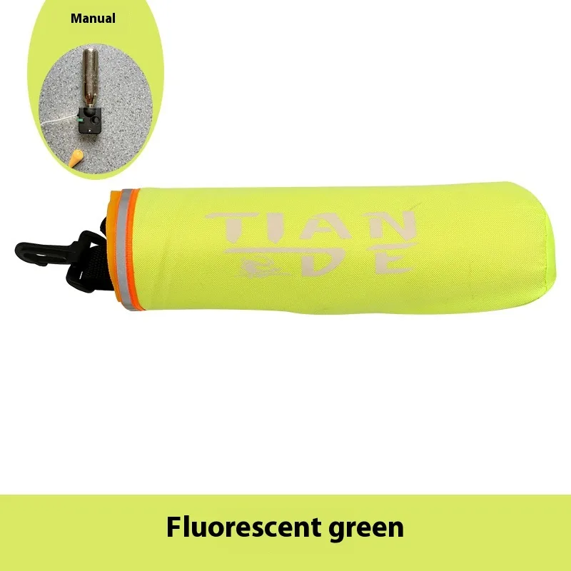 Inflatable Life Jacket - Automatic or Manual Portable Emergency Buoy — Fluorescent Green Automatic