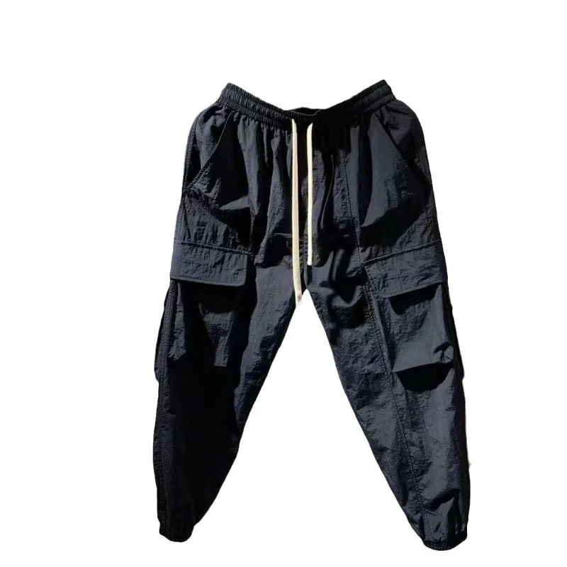 Men's Cropped Trousers - Lightweight Polyester, Mid Waist, M to 4XL