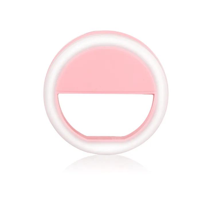 LED Selfie Fill Light - 36 Beads, Clip-On for Phone, Tablet and Laptop — Pink